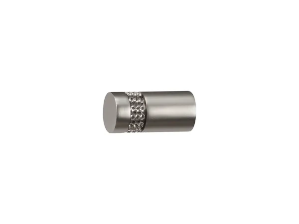 19x19mm-es függönykarnis - belső sínes rúd - kétsoros - CYLINDER CRYSTAL - satin